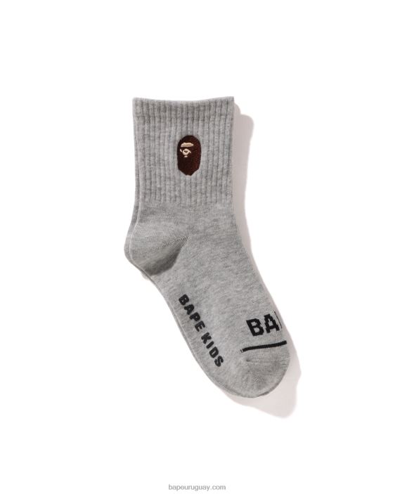 calcetines de canalé con cabeza niños gris 26D801679 A Bathing Ape