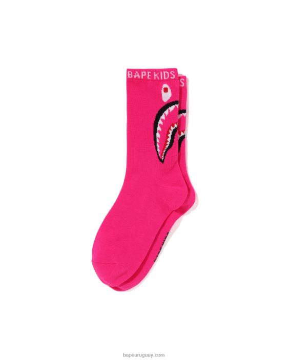 calcetines de tiburon niños rosa carmín 26D801403 A Bathing Ape
