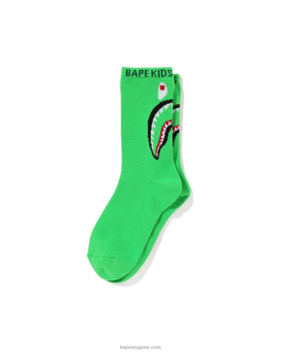 calcetines de tiburon niños verde claro 26D801402 A Bathing Ape