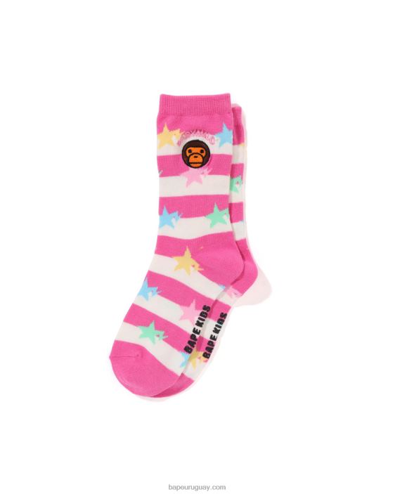 hoop baby milo sta calcetines niños rosa 26D801415 A Bathing Ape