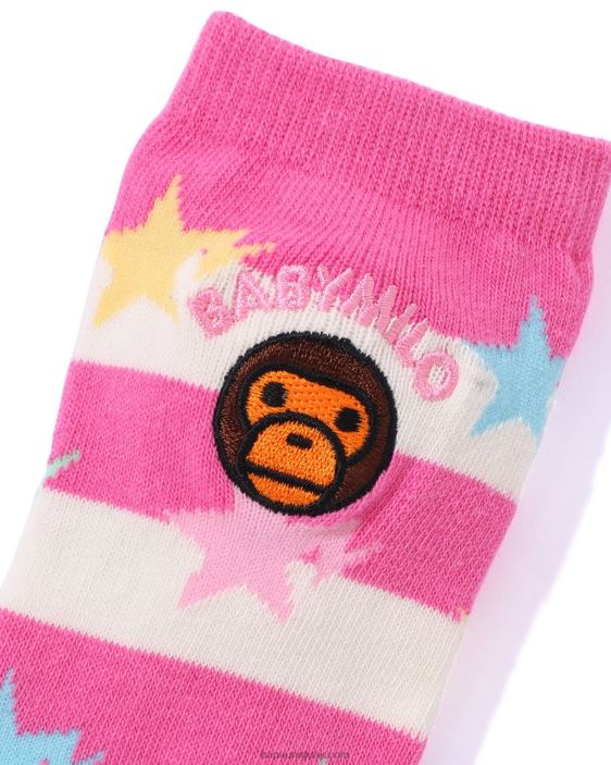hoop baby milo sta calcetines niños rosa 26D801415 A Bathing Ape