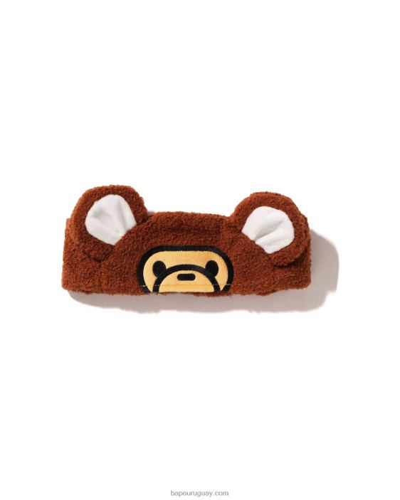diadema baby milo con oso y boa en las orejas niños marrón 26D801534 A Bathing Ape