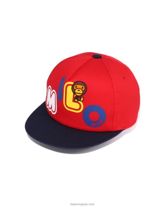 gorra con fuente baby milo niños rojo brillante 26D801345 A Bathing Ape