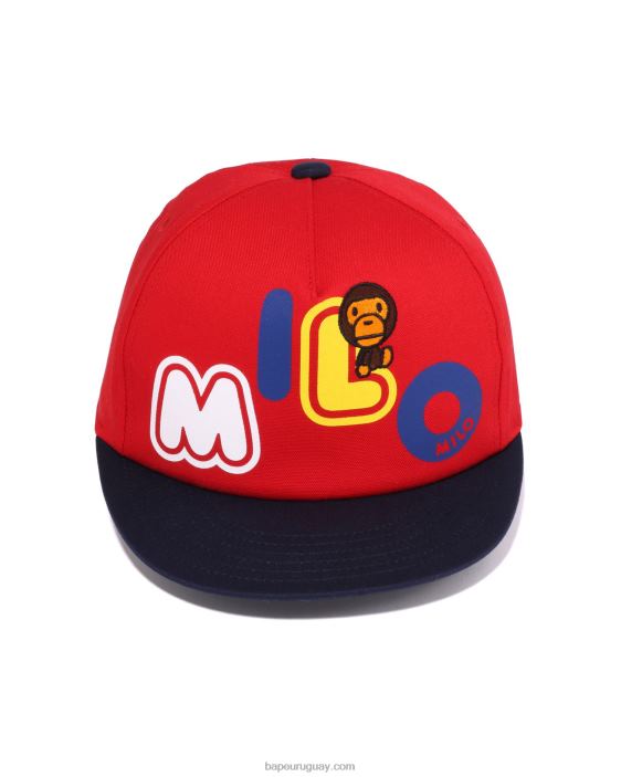 gorra con fuente baby milo niños rojo brillante 26D801345 A Bathing Ape