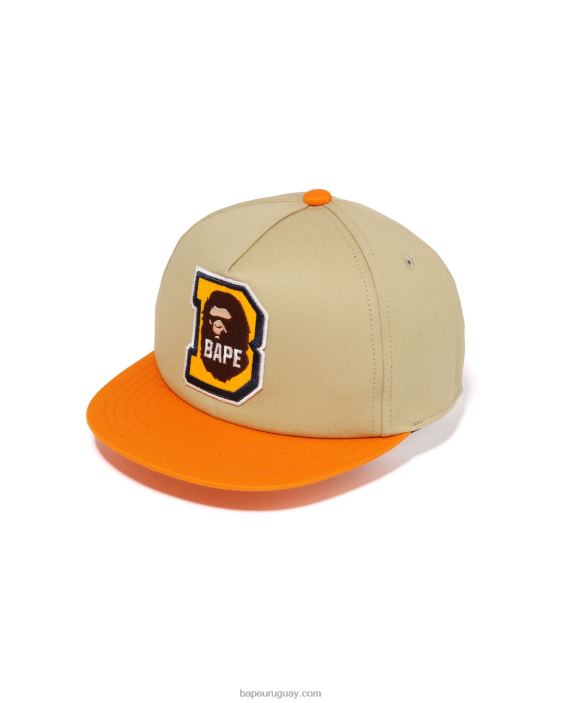 gorra con parche de cabeza b niños beige 26D801435 A Bathing Ape