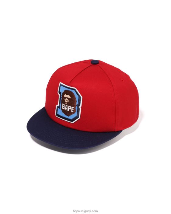 gorra con parche de cabeza b niños rojo brillante 26D801436 A Bathing Ape