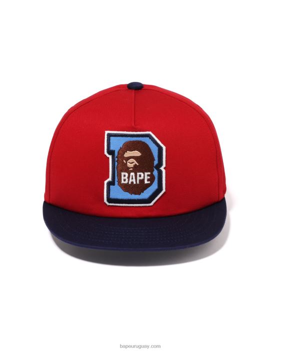 gorra con parche de cabeza b niños rojo brillante 26D801436 A Bathing Ape
