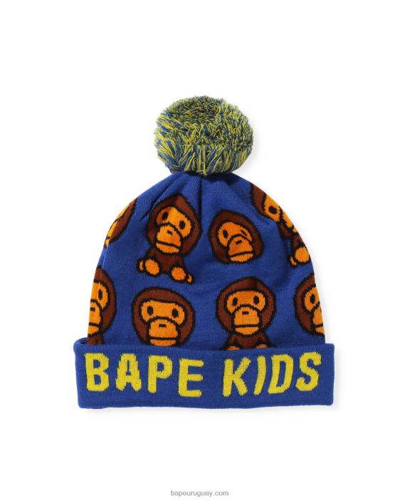 gorra de punto con motivo baby milo niños azul 26D801751 A Bathing Ape