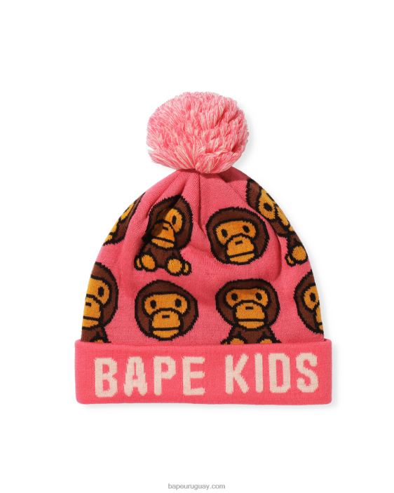 gorra de punto con motivo baby milo niños rosa 26D801752 A Bathing Ape