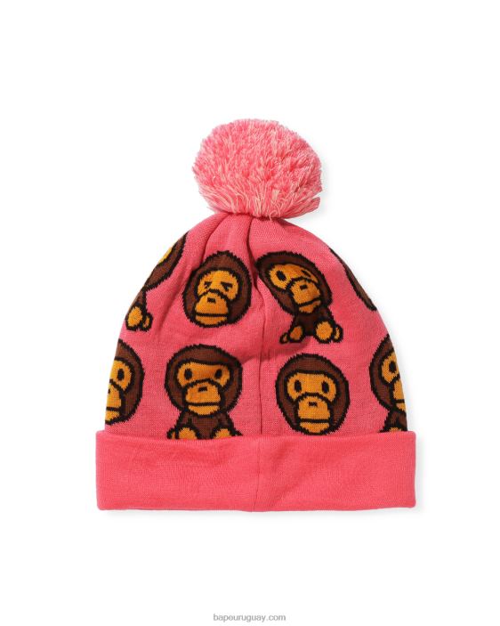 gorra de punto con motivo baby milo niños rosa 26D801752 A Bathing Ape