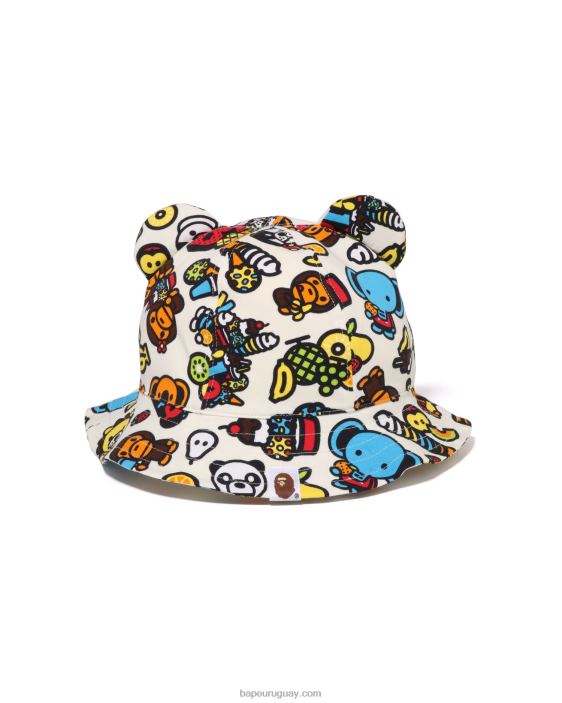 gorro baby milo de frutas mixtas niños de color crema 26D801322 A Bathing Ape