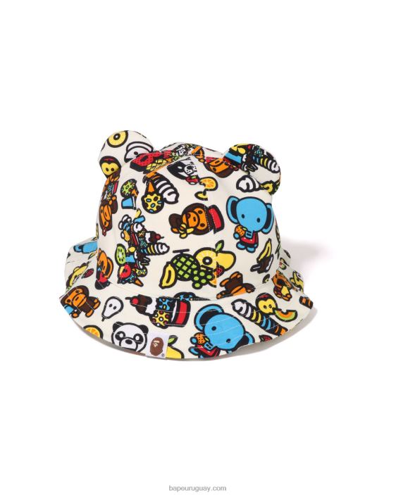 gorro baby milo de frutas mixtas niños de color crema 26D801322 A Bathing Ape