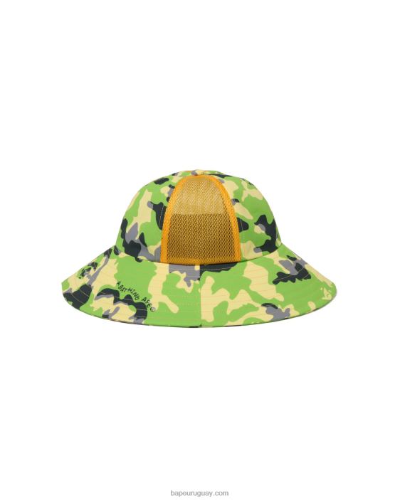 sombrero de malla de camuflaje Woodland niños ejercito verde 26D801395 A Bathing Ape