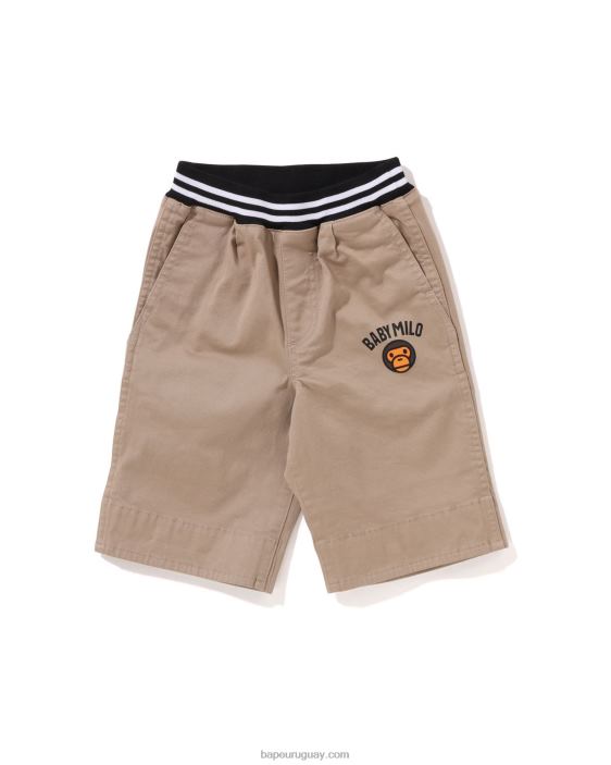 baby milo 1st camo shorts con puños niños beige 26D801699 A Bathing Ape