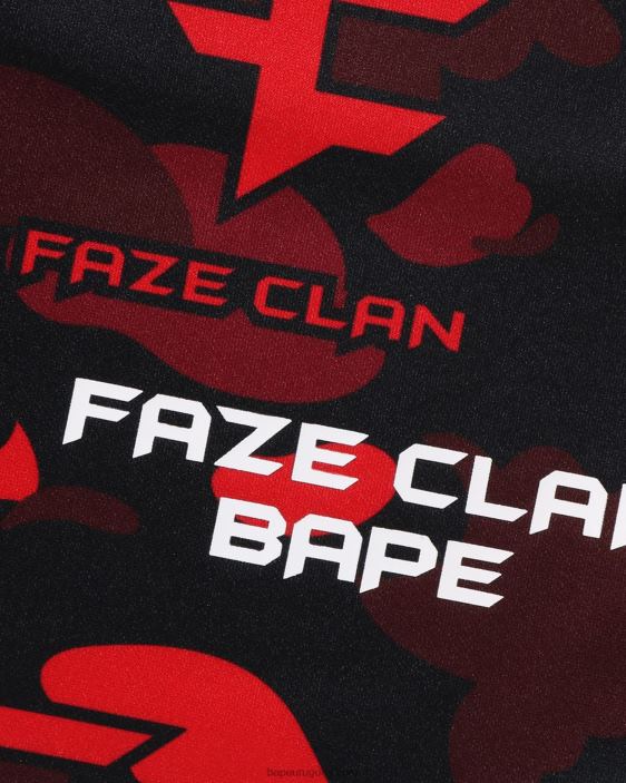 pantalones cortos de juego del clan bape x faze niños rojo brillante 26D801408