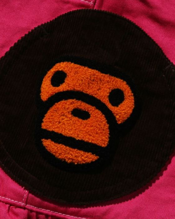 shorts baby milo con bolsillos niños rosa carmín 26D801601 A Bathing Ape