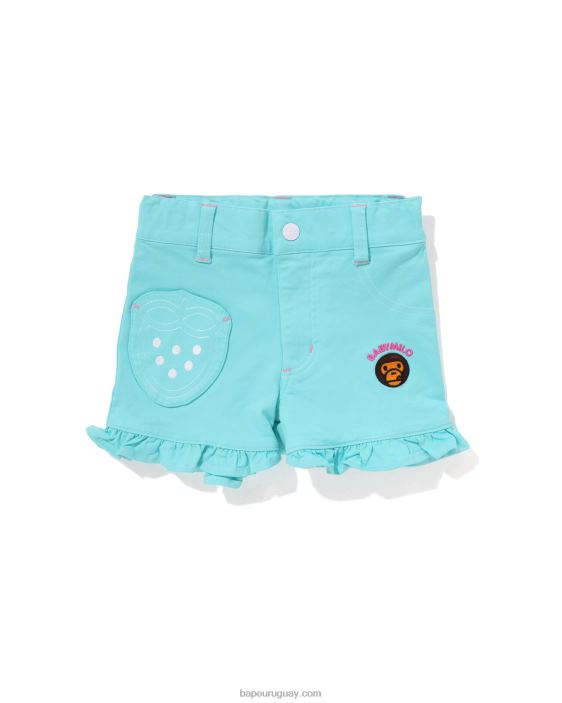 shorts baby milo con volantes de fresas niños menta 26D801416 A Bathing Ape