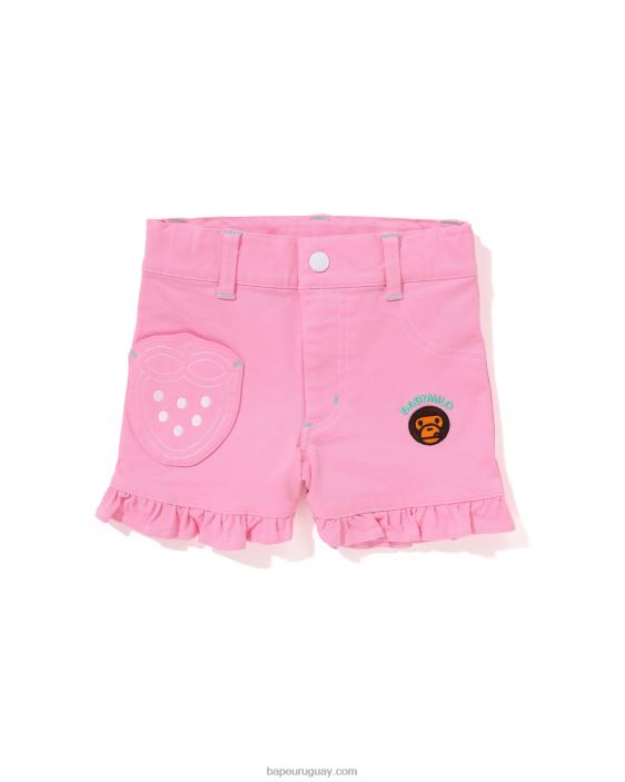shorts baby milo con volantes de fresas niños rosa 26D801417 A Bathing Ape