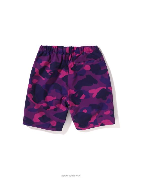 shorts con bolsillo de malla de camuflaje de color niños púrpura 26D801597 A Bathing Ape