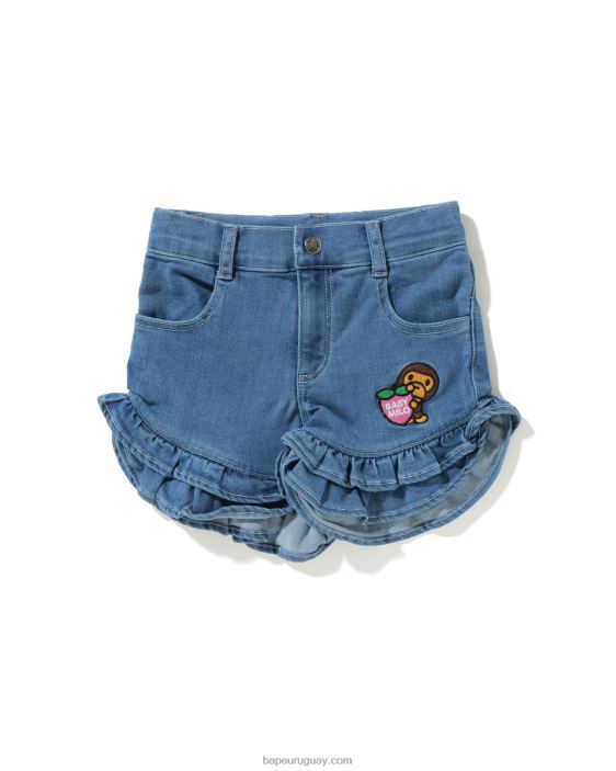 shorts con volantes y fresas niños mezclilla 26D801722 A Bathing Ape