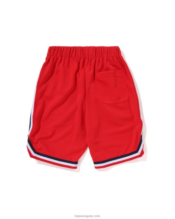 shorts de baloncesto con múltiples estampados niños rojo brillante 26D801360 A Bathing Ape