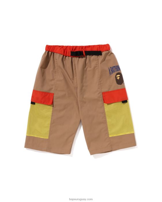 shorts de malla con bolsillo niños beige 26D801308 A Bathing Ape