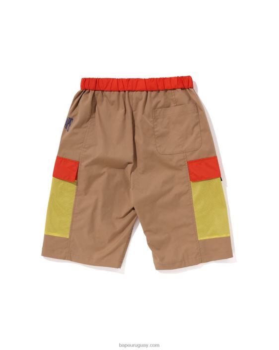 shorts de malla con bolsillo niños beige 26D801308 A Bathing Ape