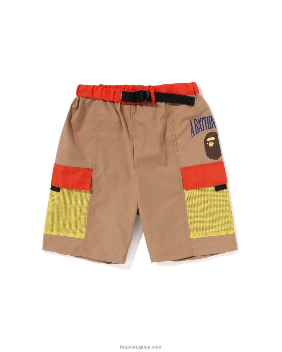 shorts de malla con bolsillo niños beige 26D801310 A Bathing Ape