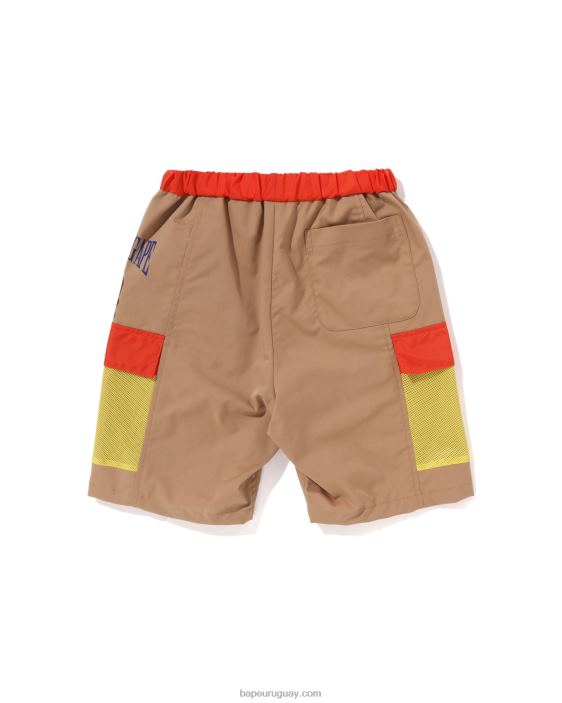 shorts de malla con bolsillo niños beige 26D801310 A Bathing Ape