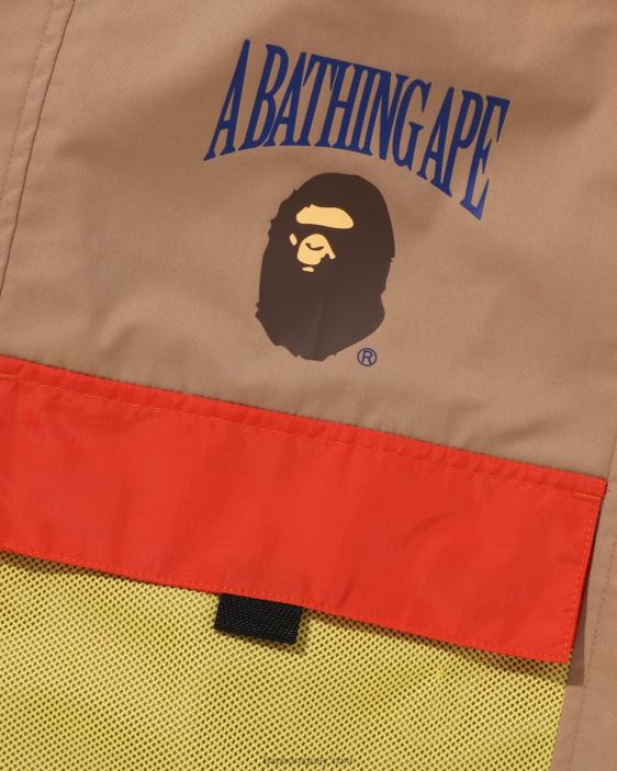 shorts de malla con bolsillo niños beige 26D801310 A Bathing Ape