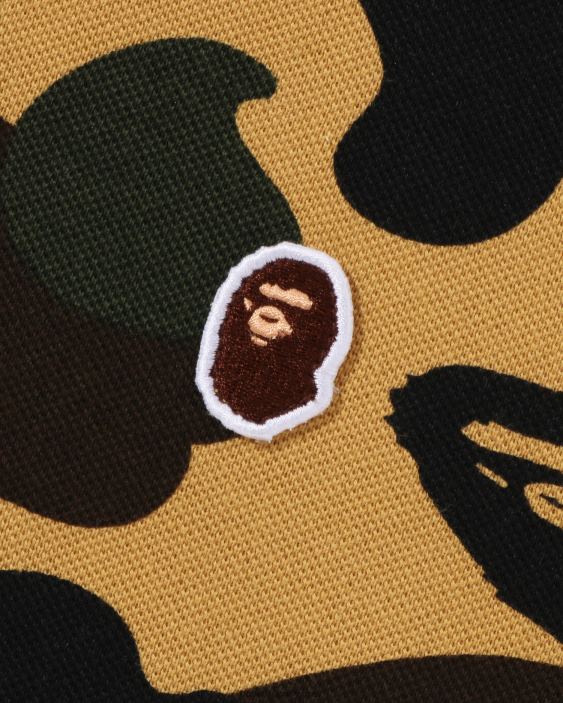 1er polo de camuflaje de un punto niños amarillo 26D801305 A Bathing Ape