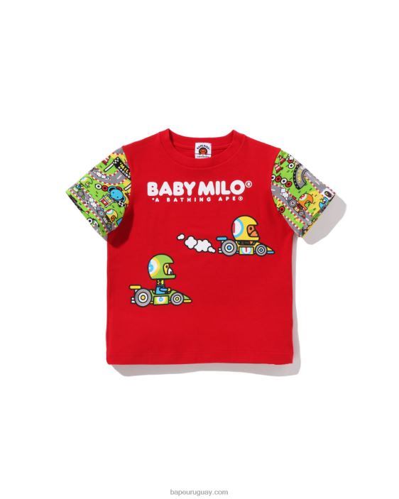 Camiseta Baby Milo Racing Friends niños rojo brillante 26D801622 A Bathing Ape