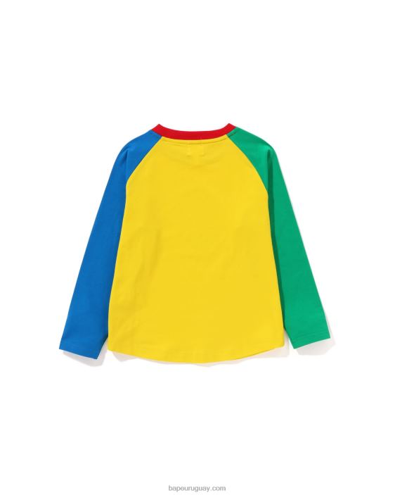 Camiseta Raglan Donuts Baby Milo niños amarillo 26D801466 A Bathing Ape