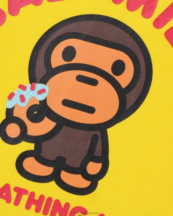 Camiseta Raglan Donuts Baby Milo niños amarillo 26D801466 A Bathing Ape