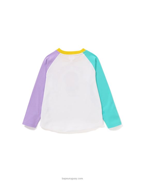 Camiseta Raglan Donuts Baby Milo niños blanco 26D801465 A Bathing Ape