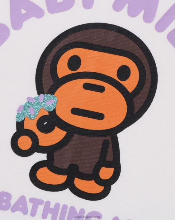 Camiseta Raglan Donuts Baby Milo niños blanco 26D801465 A Bathing Ape