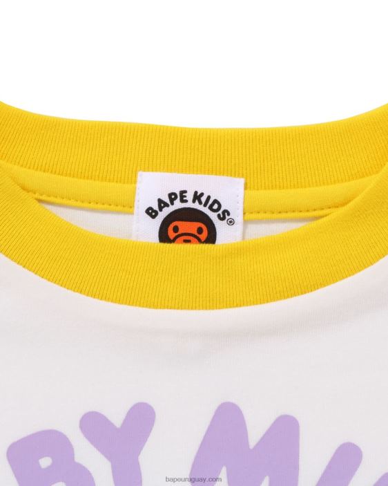 Camiseta Raglan Donuts Baby Milo niños blanco 26D801465 A Bathing Ape