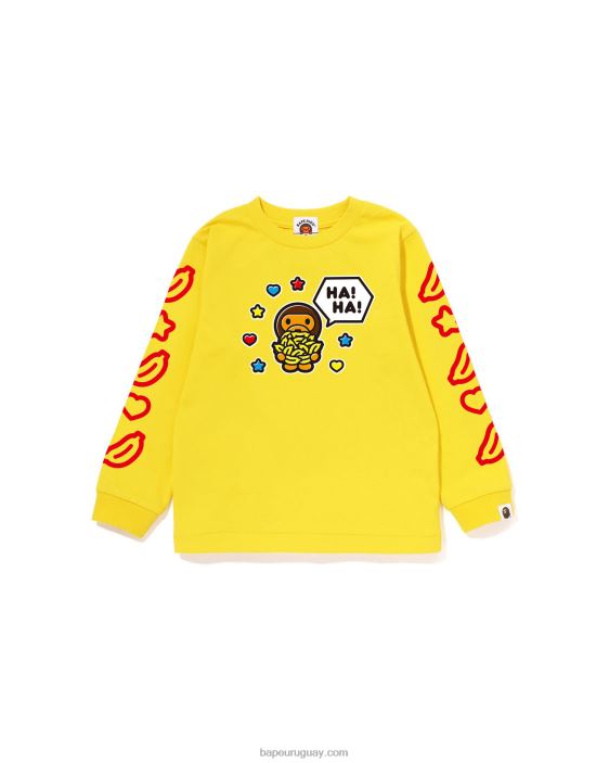 Camiseta con globo de diálogo Baby Milo n.º 1 niños amarillo 26D801482 A Bathing Ape
