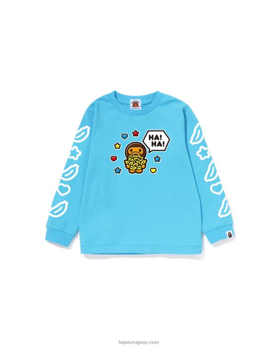 Camiseta con globo de diálogo Baby Milo n.º 1 niños azul 26D801477 A Bathing Ape