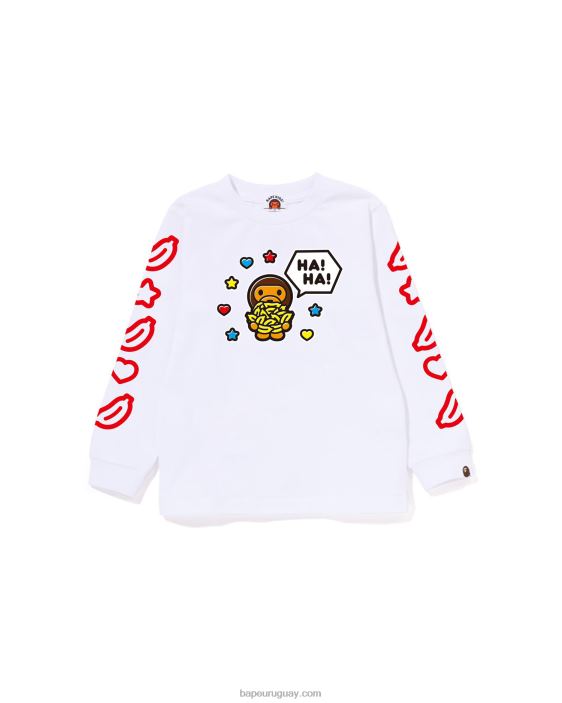 Camiseta con globo de diálogo Baby Milo n.º 1 niños blanco 26D801481 A Bathing Ape