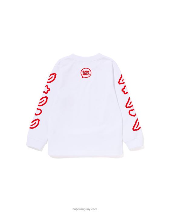 Camiseta con globo de diálogo Baby Milo n.º 1 niños blanco 26D801481 A Bathing Ape