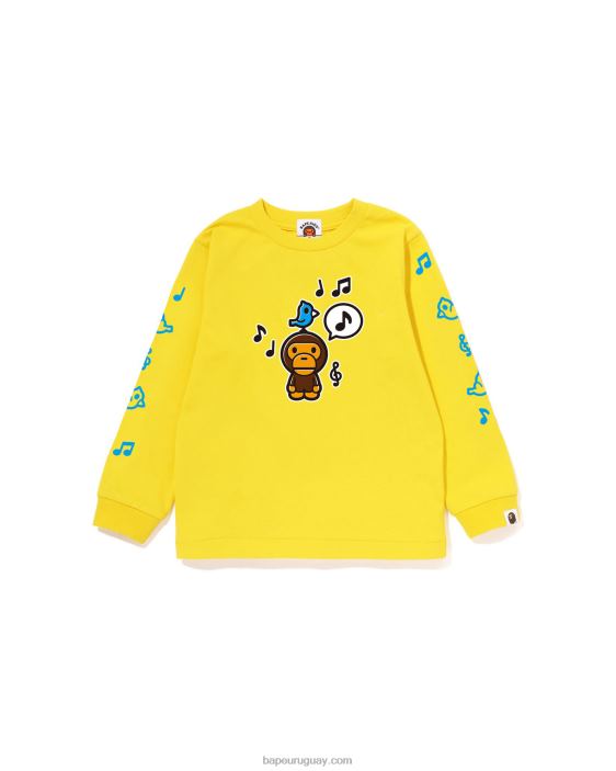 Camiseta con globo de diálogo Baby Milo n.º 2 niños amarillo 26D801488 A Bathing Ape