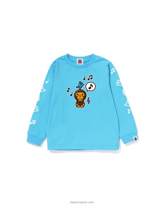 Camiseta con globo de diálogo Baby Milo n.º 2 niños azul 26D801483 A Bathing Ape