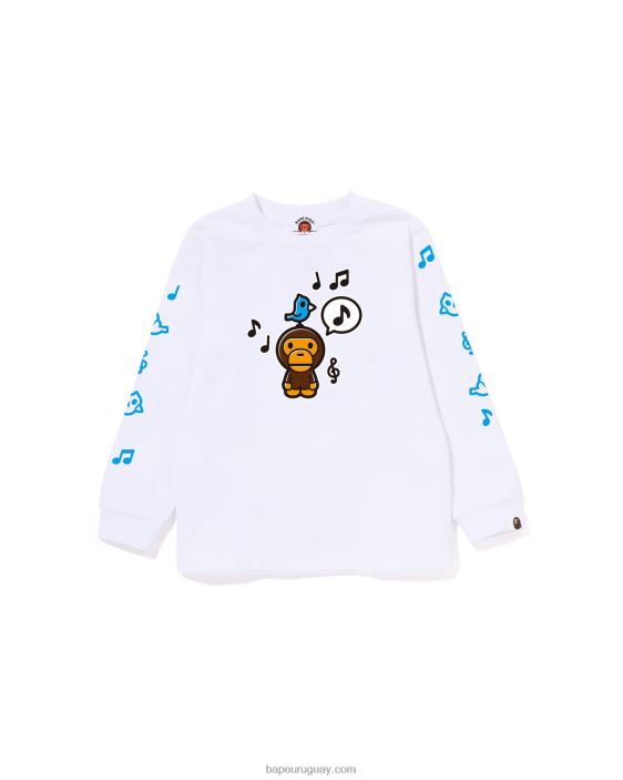 Camiseta con globo de diálogo Baby Milo n.º 2 niños blanco 26D801487 A Bathing Ape