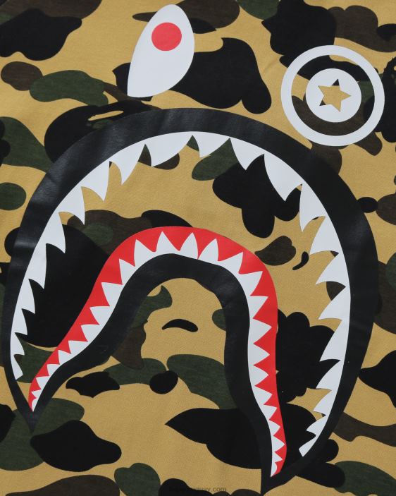 Camiseta de manga 3/4 1st camo shark niños amarillo 26D801796 A Bathing Ape