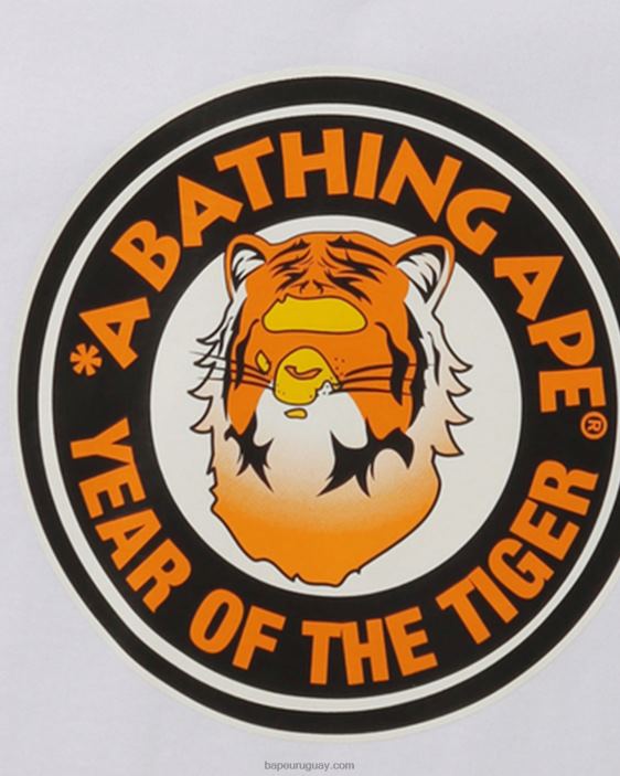 año de la camiseta del tigre niños blanco 26D801749 A Bathing Ape