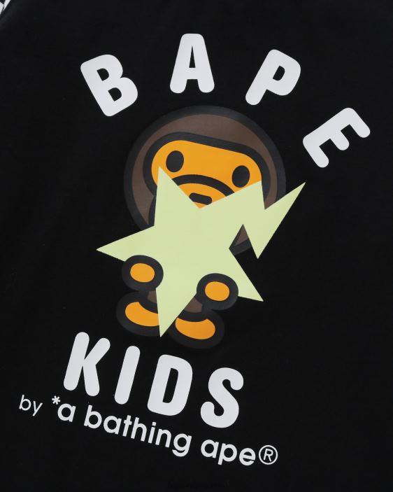 baby milo brilla en la camiseta del estado oscuro niños negro 26D801771 A Bathing Ape