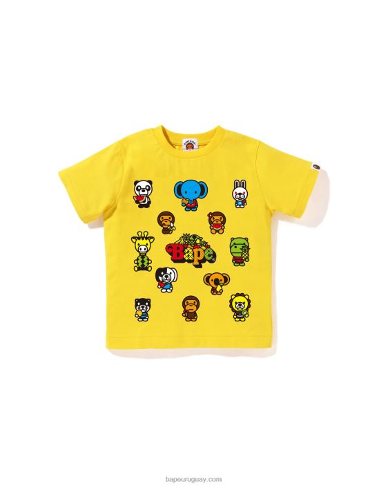 baby milo camiseta de frutas mixtas #1 niños amarillo 26D801376 A Bathing Ape