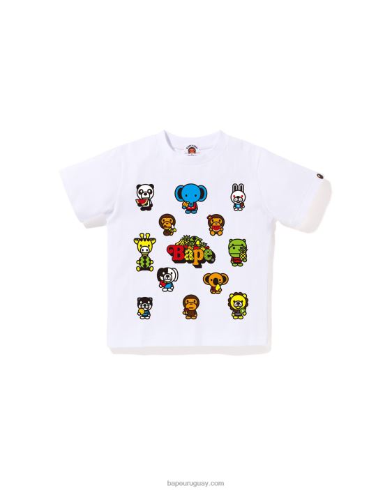 baby milo camiseta de frutas mixtas #1 niños blanco 26D801375 A Bathing Ape