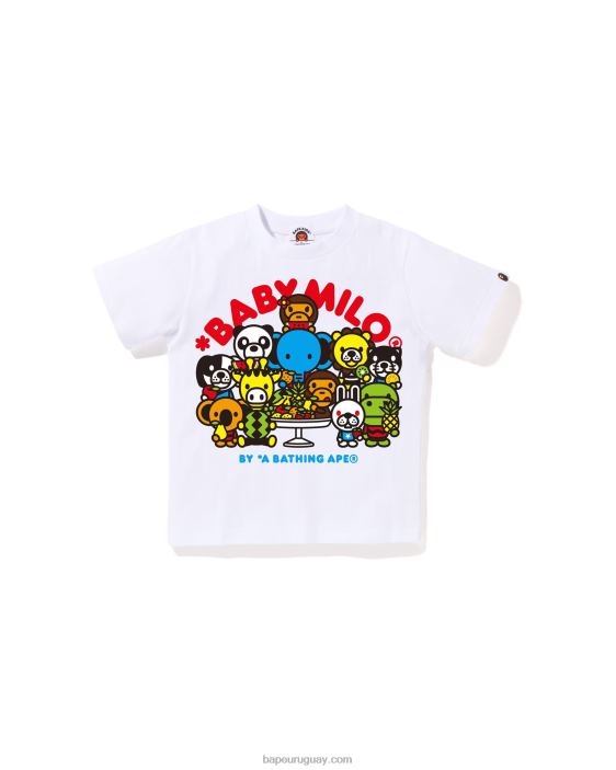 baby milo camiseta de frutas mixtas #2 niños blanco 26D801458 A Bathing Ape